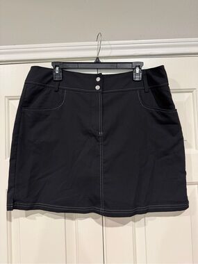 adidas Black Climacool Athletic Skort with Logo